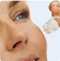 Microneedling treatment on face