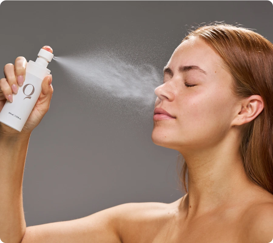 Morning routine skincare spray