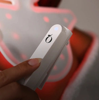 Neck & décolletage device being used on mobile