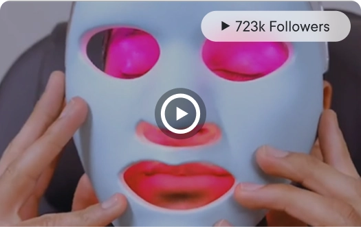 Trusted Rejuv LED mask in use